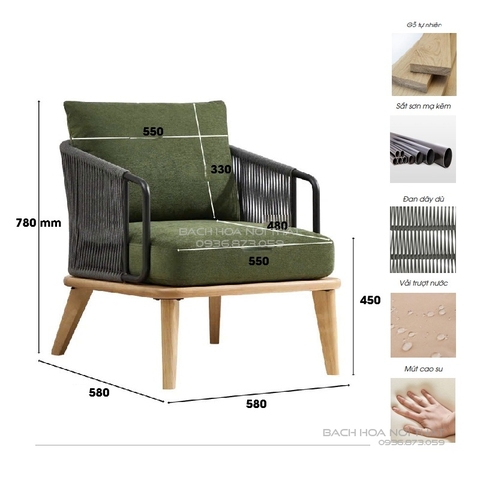 Ghế Sắt Sân Vườn Đẹp GD27