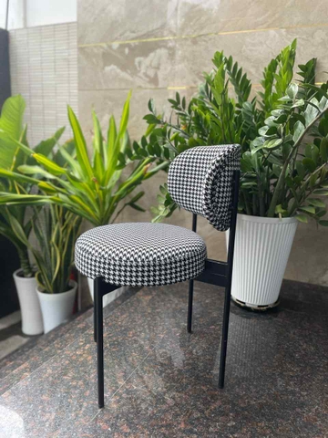 Ghế Ăn Khung Sắt Vải Caro - GAN132