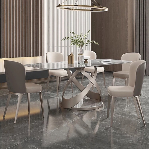 BÀN ĂN MẶT ĐÁ CERAMIC NHẬP KHẨU - BAMD02