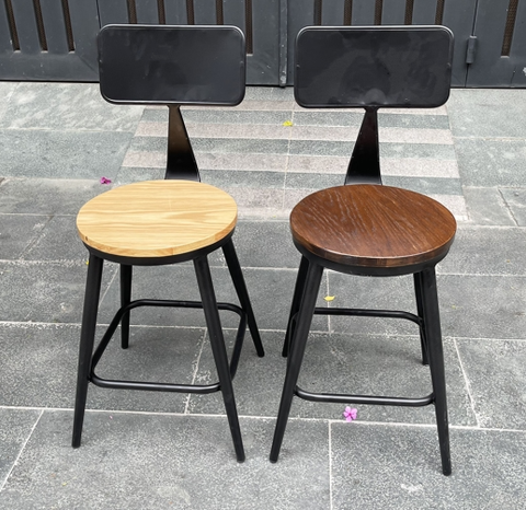 GHẾ CAFE SẮT MẶT GỖ