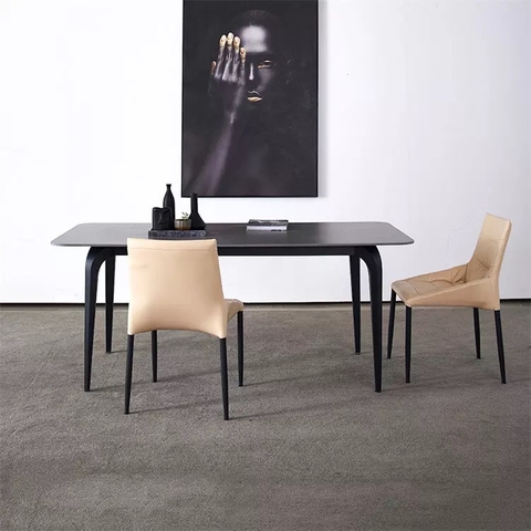 BÀN ĂN MẶT ĐÁ CHÂN GỖ - BAMD98