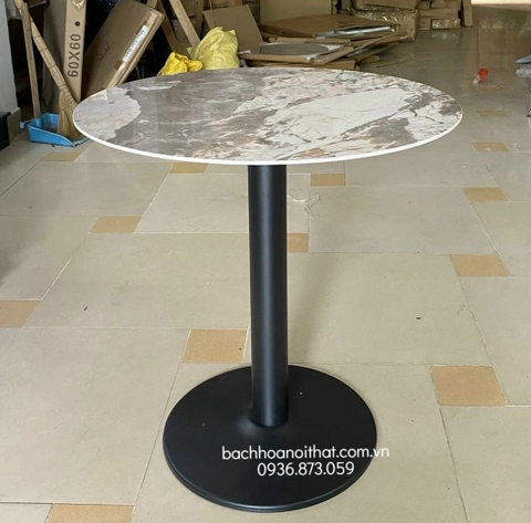 BÀN CAFE CHÂN SẮT MẶT ĐÁ CERAMIC - BCF58
