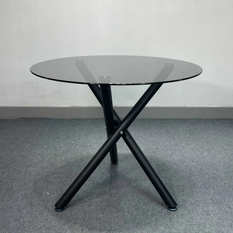 BÀN ĂN MẶT KÍNH CHÂN CHỤP