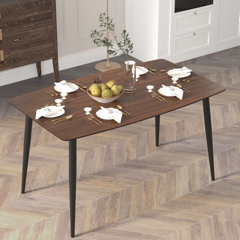 BÀN ĂN GỖ CHÂN CÔN - BAG26