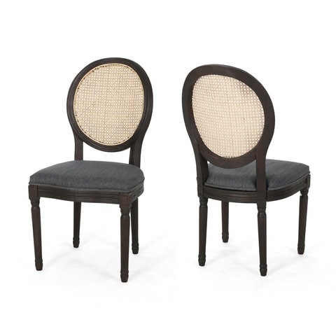 GHẾ GỖ LOUIS KHÔNG TAY TỰA MÂY - GAG13