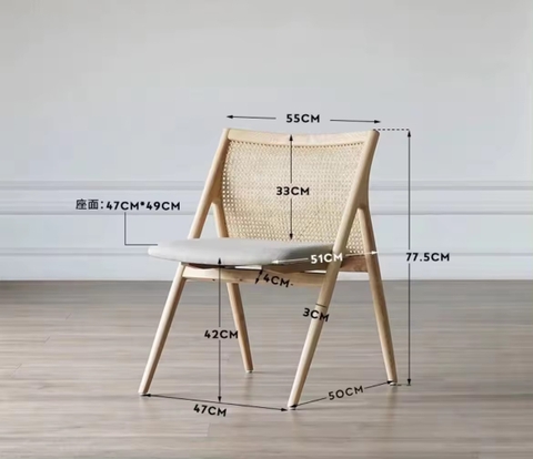 Ghế Ăn Japandi Mộc Mạc - GDM27