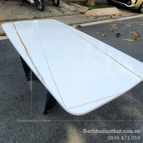 BÀN TRÀ MẶT ĐÁ CHÂN SẮT CẮT CNC - BT94