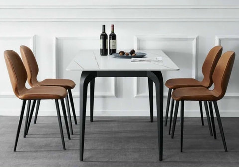 BÀN ĂN MẶT ĐÁ CHÂN GỖ - BAMD98