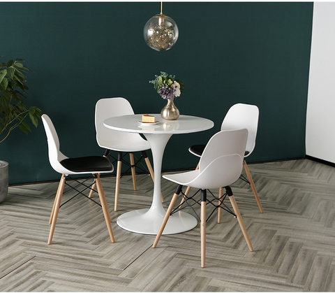 BÀN TULIP MẶT GỖ MDF CHÂN SẮT - BCF01