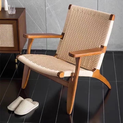 GHẾ SOFA PLANK GỖ ASH ĐAN DÂY - SFG26