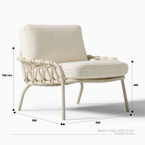 Ghế Sắt Ngoài Trời Bọc Nệm GD36