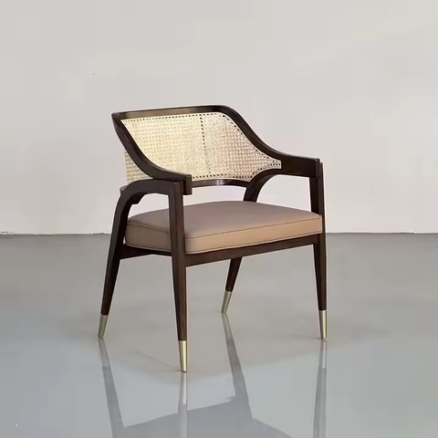 Ghế Gỗ Đan Mây Phong Cách Vintage- GDM19