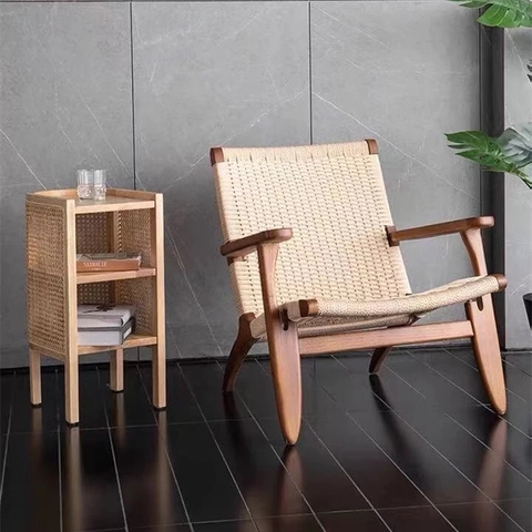 GHẾ SOFA PLANK GỖ ASH ĐAN DÂY - SFG26