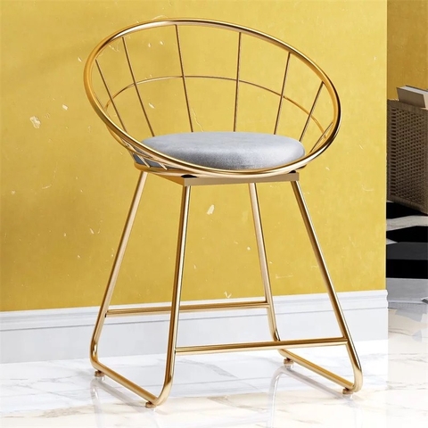 GHẾ CAFE SẮT MẠ VÀNG