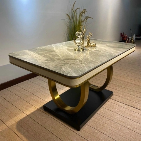 BÀN ĂN MẶT ĐÁ MARBLE NHẬP KHẨU - BAMD04