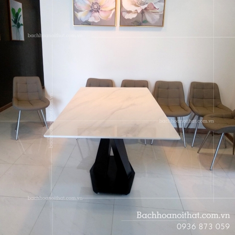 BÀN ĂN MẶT ĐÁ CHÂN CHỮ X - BAMD39