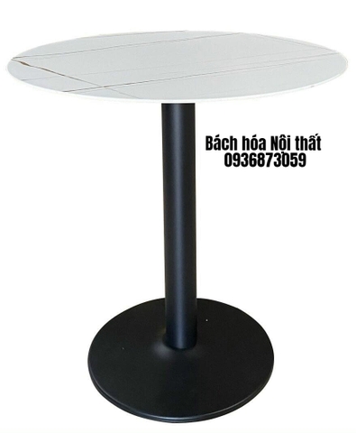 BÀN CAFE CHÂN SẮT MẶT ĐÁ CERAMIC - BCF58