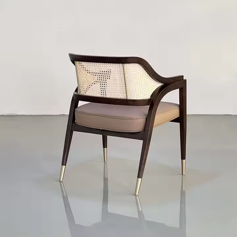 Ghế Gỗ Đan Mây Phong Cách Vintage- GDM19