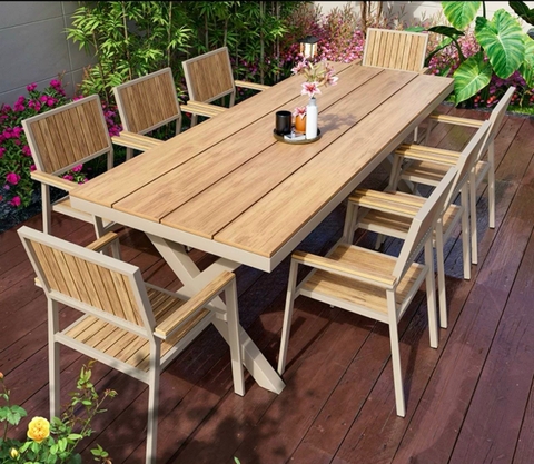 Ghế Ngoài Trời Gỗ Nhựa - SV11