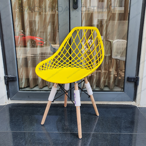 GHẾ NHỰA ĐÚC CHÂN GỖ - 3012B