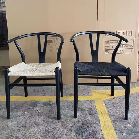 Ghế Wishbone Gỗ Cao Su Đan Dây - GDD6