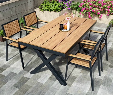 Ghế Ngoài Trời Gỗ Nhựa - SV11