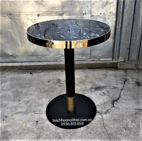 BÀN CAFE MẶT MICA VIỀN INOX - BCF59