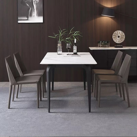 BÀN ĂN MẶT ĐÁ CHÂN GỖ - BAMD98