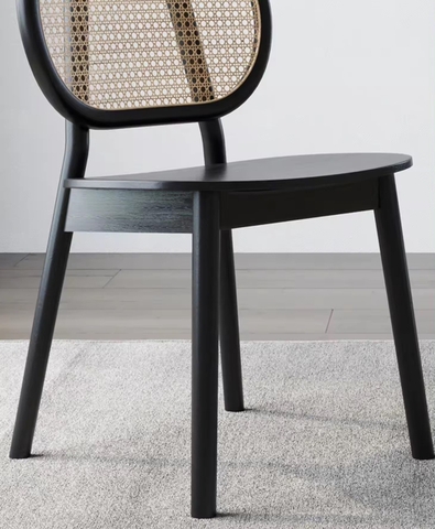 Ghế Đan Mây Lưng Tròn Mặt Ván - GDM25