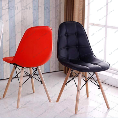 GHẾ EAMES BỌC NỆM CHÂN GỖ