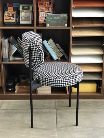 Ghế Ăn Khung Sắt Vải Caro - GAN132