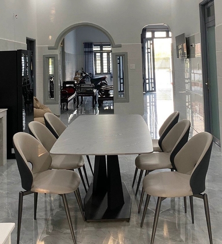 BÀN ĂN MẶT ĐÁ CHÂN CHỮ X - BAMD39