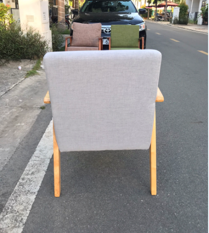 GHẾ SOFA TAY DẸT ĐƠN GỖ CAO SU - SFG02