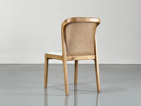 Ghế Gỗ Asley Lưng Tựa Mây GDM3