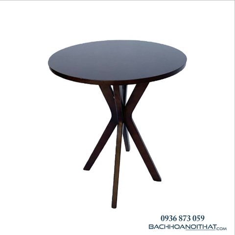 BÀN CAFE CHÂN CHỤM GỖ CAO SU - BCF15