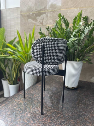Ghế Ăn Khung Sắt Vải Caro - GAN132