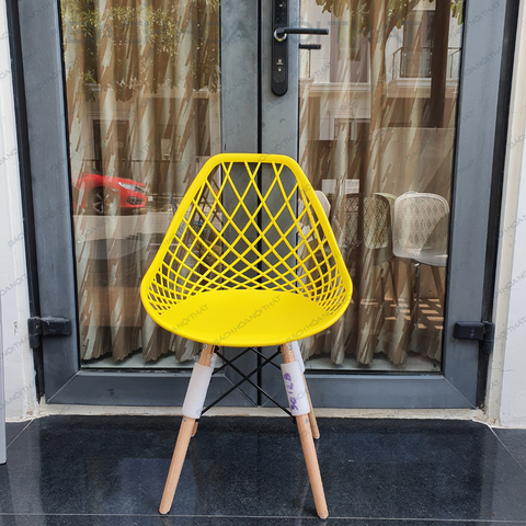GHẾ NHỰA ĐÚC CHÂN GỖ - 3012B