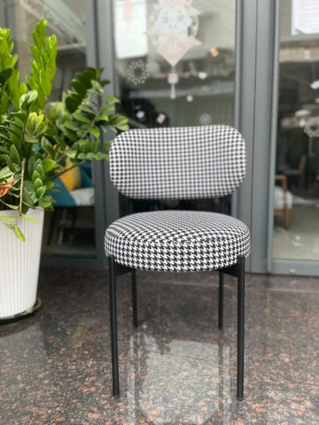 Ghế Ăn Khung Sắt Vải Caro - GAN132