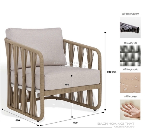Ghế Sofa Ngoài Trời Thư Giãn GD14