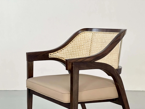 Ghế Gỗ Đan Mây Phong Cách Vintage- GDM19