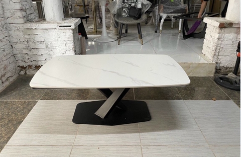 BÀN TRÀ SOFA MẶT ĐÁ CHÂN X - BT111