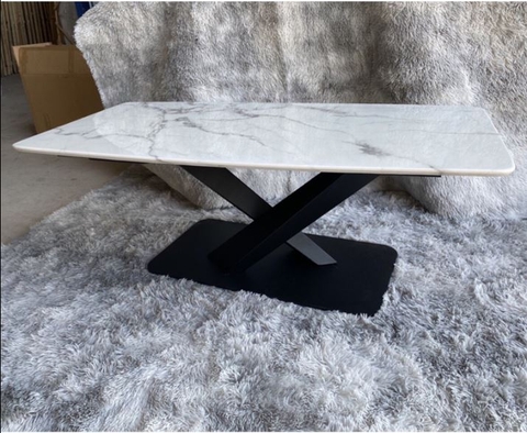 BÀN TRÀ SOFA MẶT ĐÁ CHÂN X - BT111