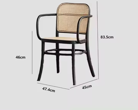 Ghế Cafe Đan Mây Tay Cong - GDM31