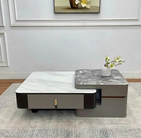 Bàn Trà Vuông Mặt Đá Hiện Đại– BT316