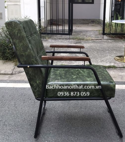 GHẾ SOFA ĐƠN CAFE CHÂN SẮT