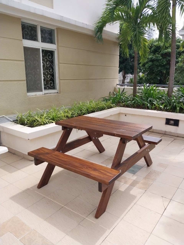 Bàn Gỗ Ngoài Trời Tự Nhiên - BGT20