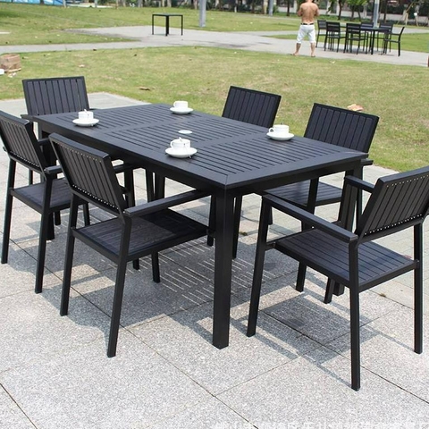 Bàn Ngoài Trời Mặt Gỗ Nhựa Composite - BV25