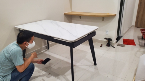 BÀN ĂN THÔNG MINH MẶT ĐÁ CERAMIC KÉO DÀI - BAMD106