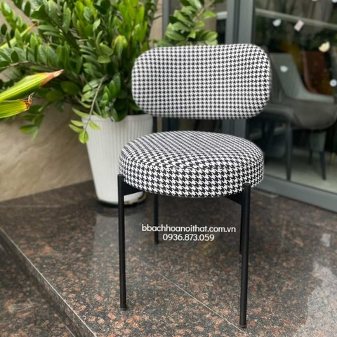 Ghế Ăn Khung Sắt Vải Caro - GAN132