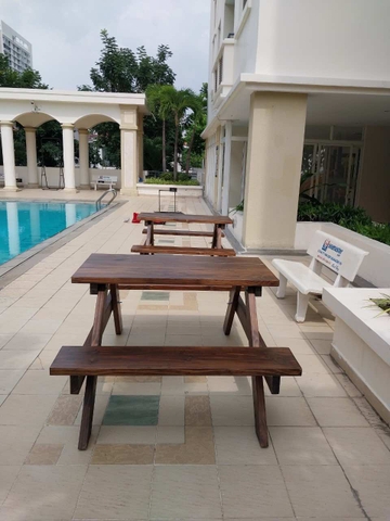 Bàn Gỗ Ngoài Trời Tự Nhiên - BGT20